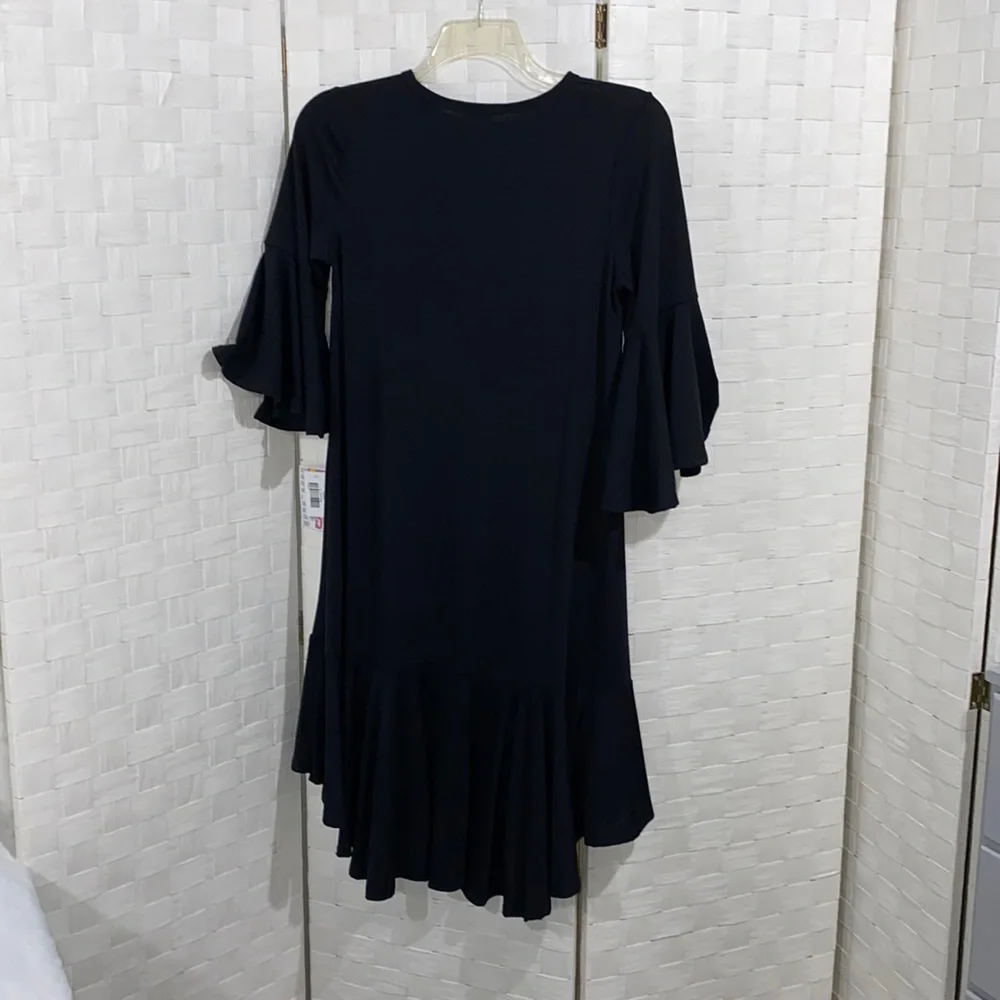 LulaRoe Maurine Dress Size Small, Solid - Black - Picture 2 of 4